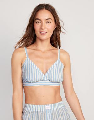 Old Navy Matching Printed Smocked Bralette Top for Women blue