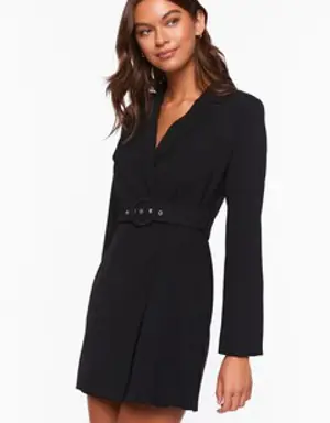 Forever 21 Belted Mini Wrap Dress Black