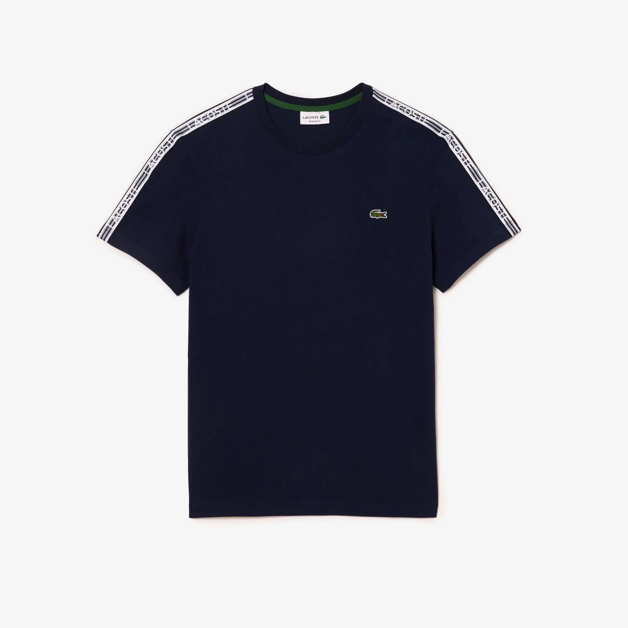 Lacoste Men’s Lacoste Regular Fit Logo Stripe T-shirt. 2