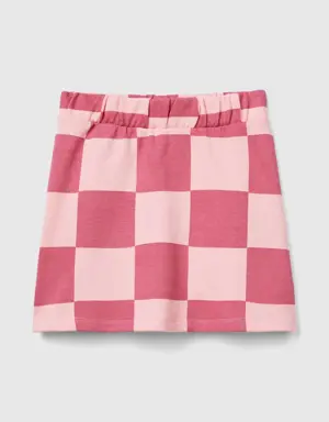 checkered mini skirt