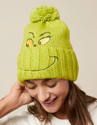 American Eagle Grinch Beanie. 1