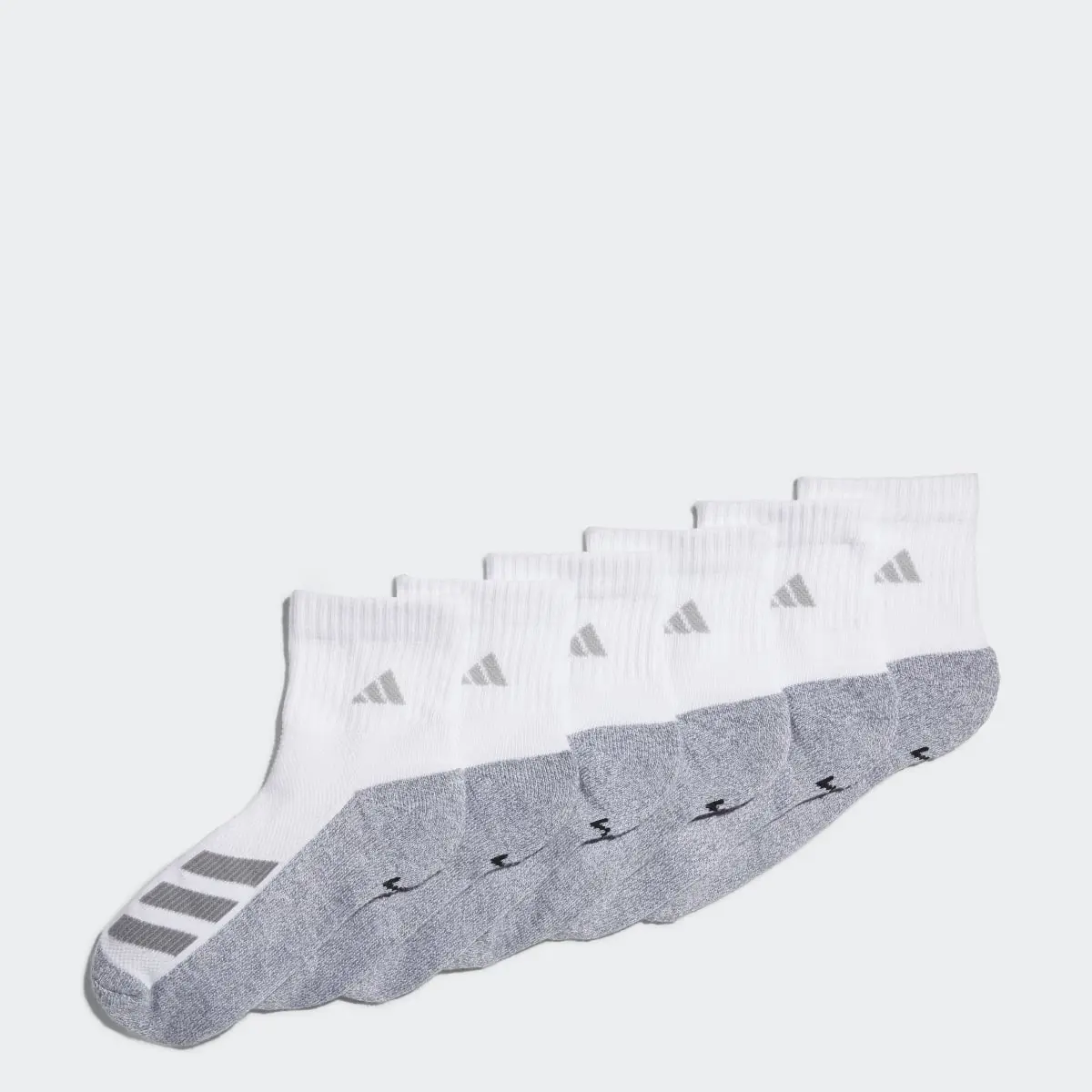 Adidas Cushioned Angle Stripe Quarter Socks 6 Pairs. 1