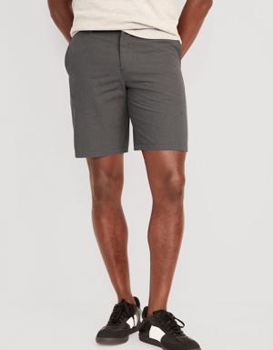 Slim Rotation Chino Seersucker Shorts for Men -- 9-inch inseam gray