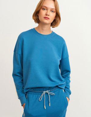 Biye Detaylı Oversize Sweatshirt