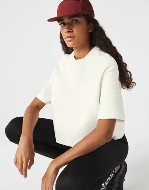 T-shirt femme oversize Lacoste en piqué double-face