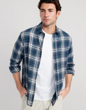 Regular-Fit Everyday Non-Stretch Linen-Blend Shirt for Men multi