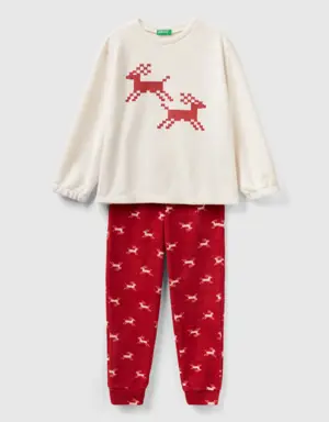 reindeer fleece pyjamas