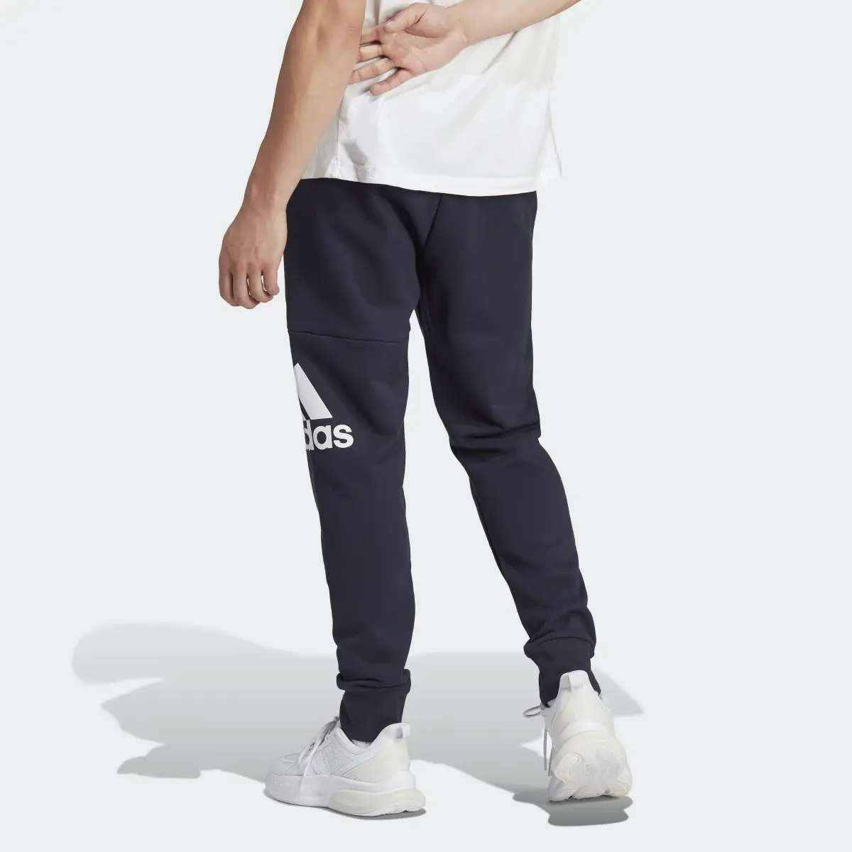 Adidas Essentials French Terry Tapered Cuff Logo Joggers. 2