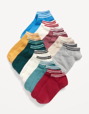 Ankle Socks 10-Pack for Girls multi