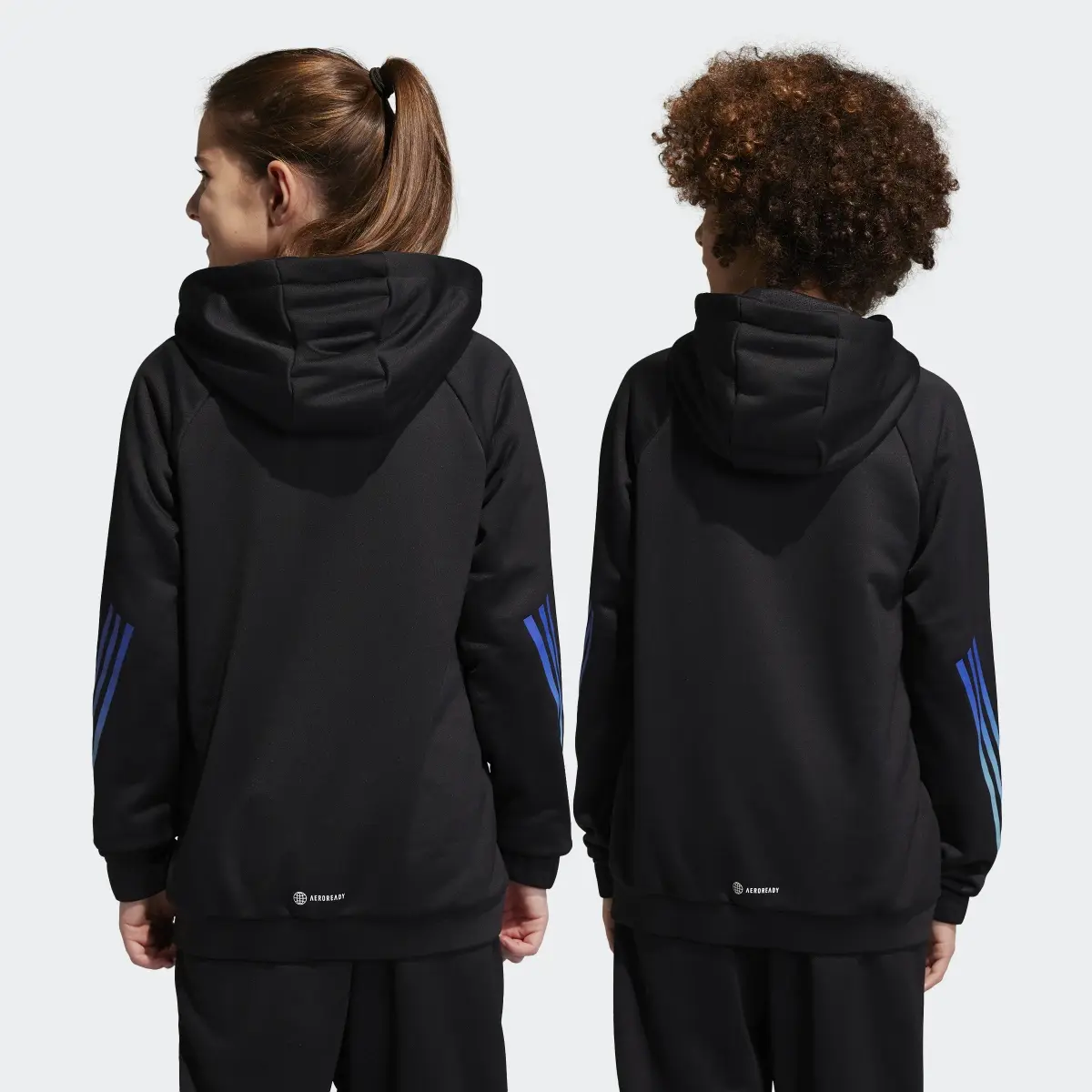 Adidas Train Icons AEROREADY 3-Stripes Hoodie. 2