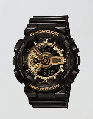 American Eagle Casio G-Shock XL Analog Digital Resin Gold/Black Watch. 1