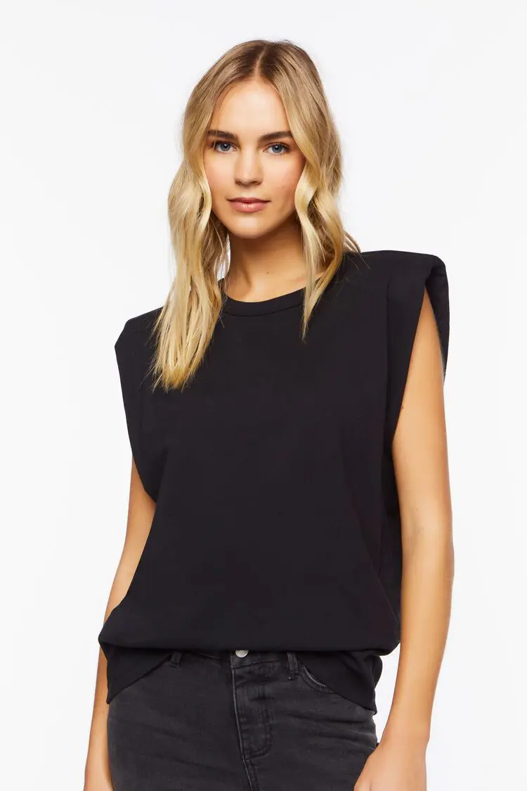 Forever 21 Forever 21 Crew Neck Muscle Tee Black. 1