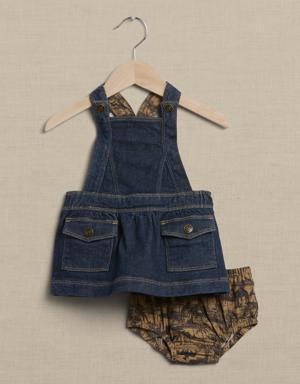 Denim Pinafore Dress for Baby blue