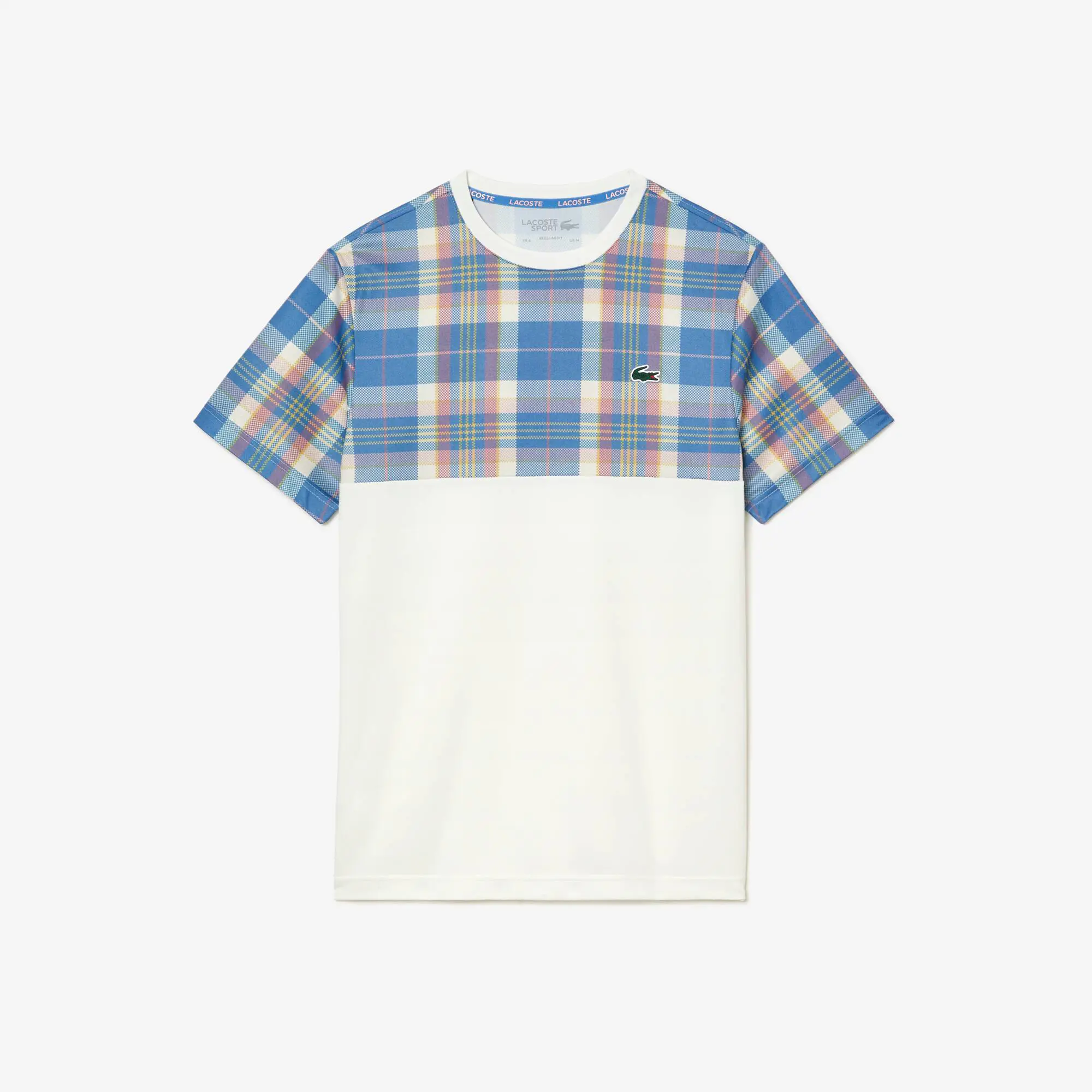 Lacoste T-shirt com estampado de xadrez Lacoste Tennis Regular Fit para homem. 2