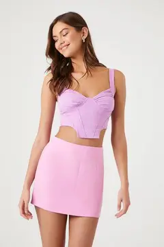 Forever 21 Forever 21 A Line Mini Skirt Light Pink. 2