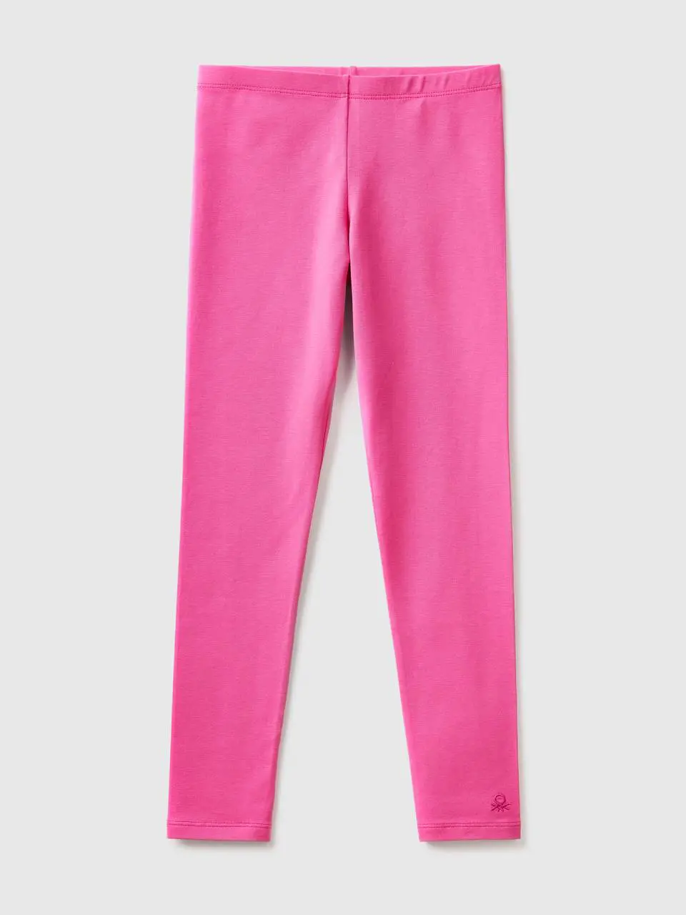 Benetton leggings in stretch cotton with logo. 1