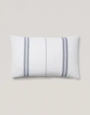 Textured striped cotton pillowcase 50x75cm