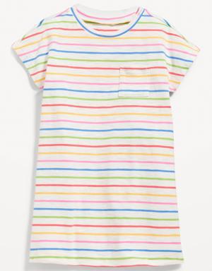 Short-Sleeve Slub-Knit T-Shirt Dress for Toddler Girls multi