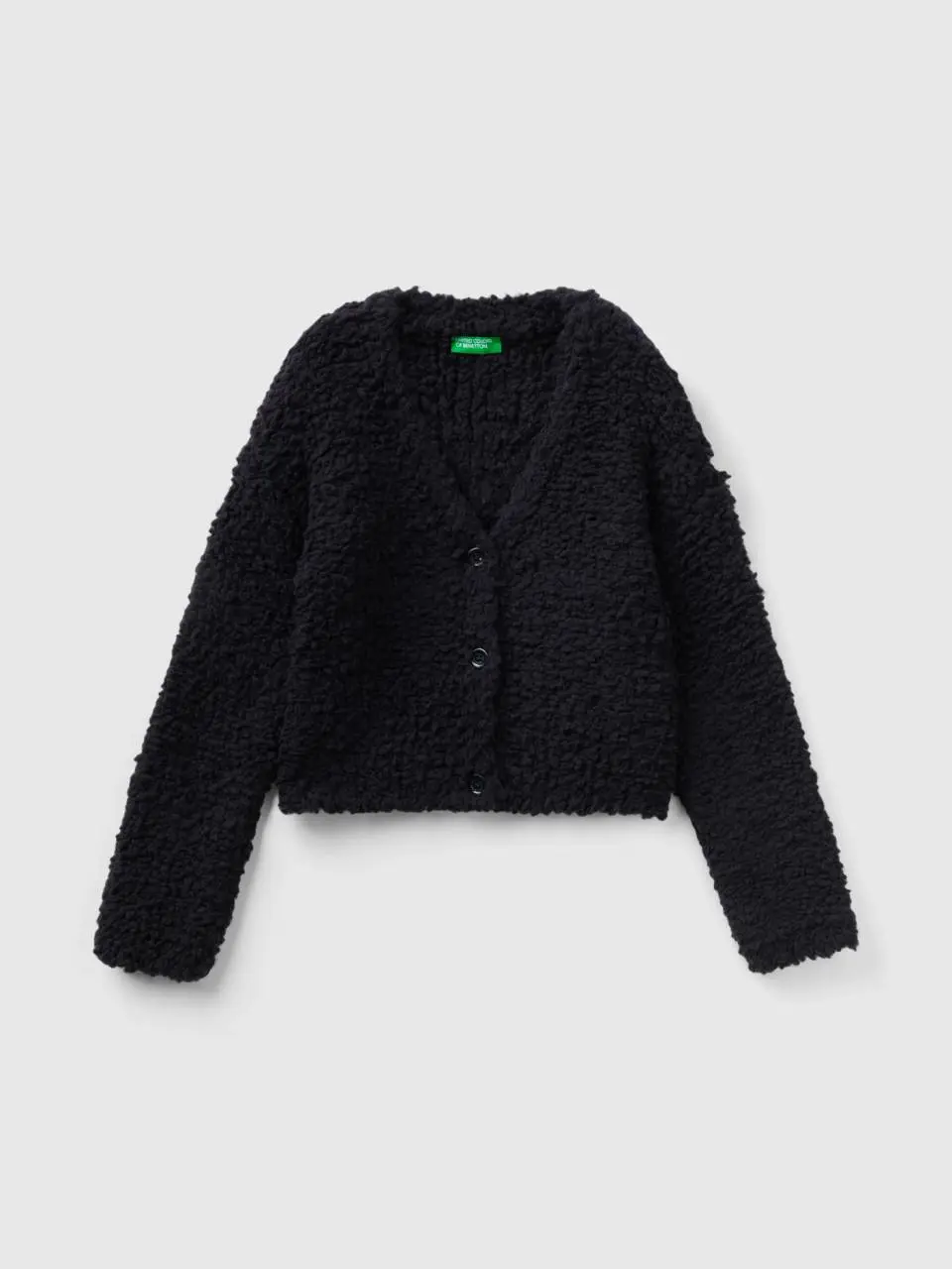 Benetton bouclé v-neck cardigan. 1