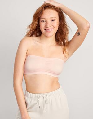 Old Navy Seamless Bandeau Bralette Top for Women pink