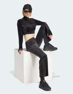Adidas Pantalon évasé velours froissé. 3 Adidas Pantalon évasé velours froissé. 3