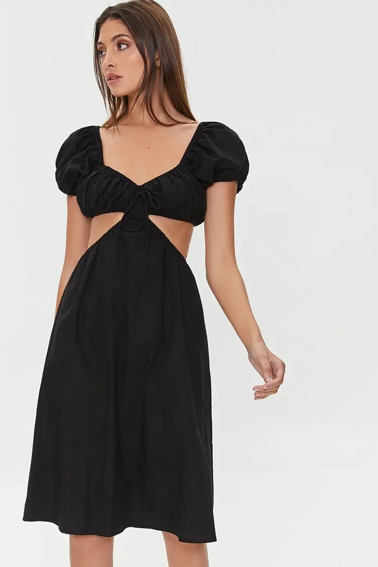 Forever 21 Forever 21 Sweetheart Cutout Midi Dress Black. 1 Forever 21 Forever 21 Sweetheart Cutout Midi Dress Black. 1
