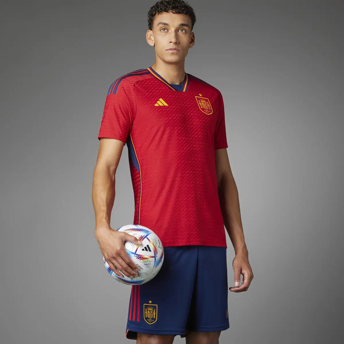 Adidas Spain 22 Home Authentic Jersey. 1