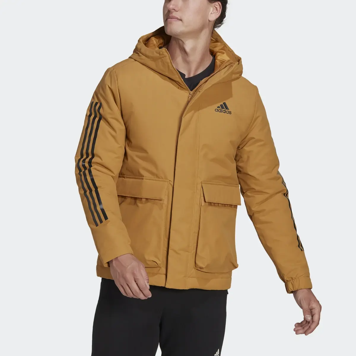 Adidas Giacca con cappuccio Utilitas 3-Stripes (Neutral). 1