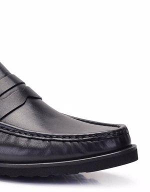Siyah Yazlık Loafer Erkek Ayakkabı -11726-