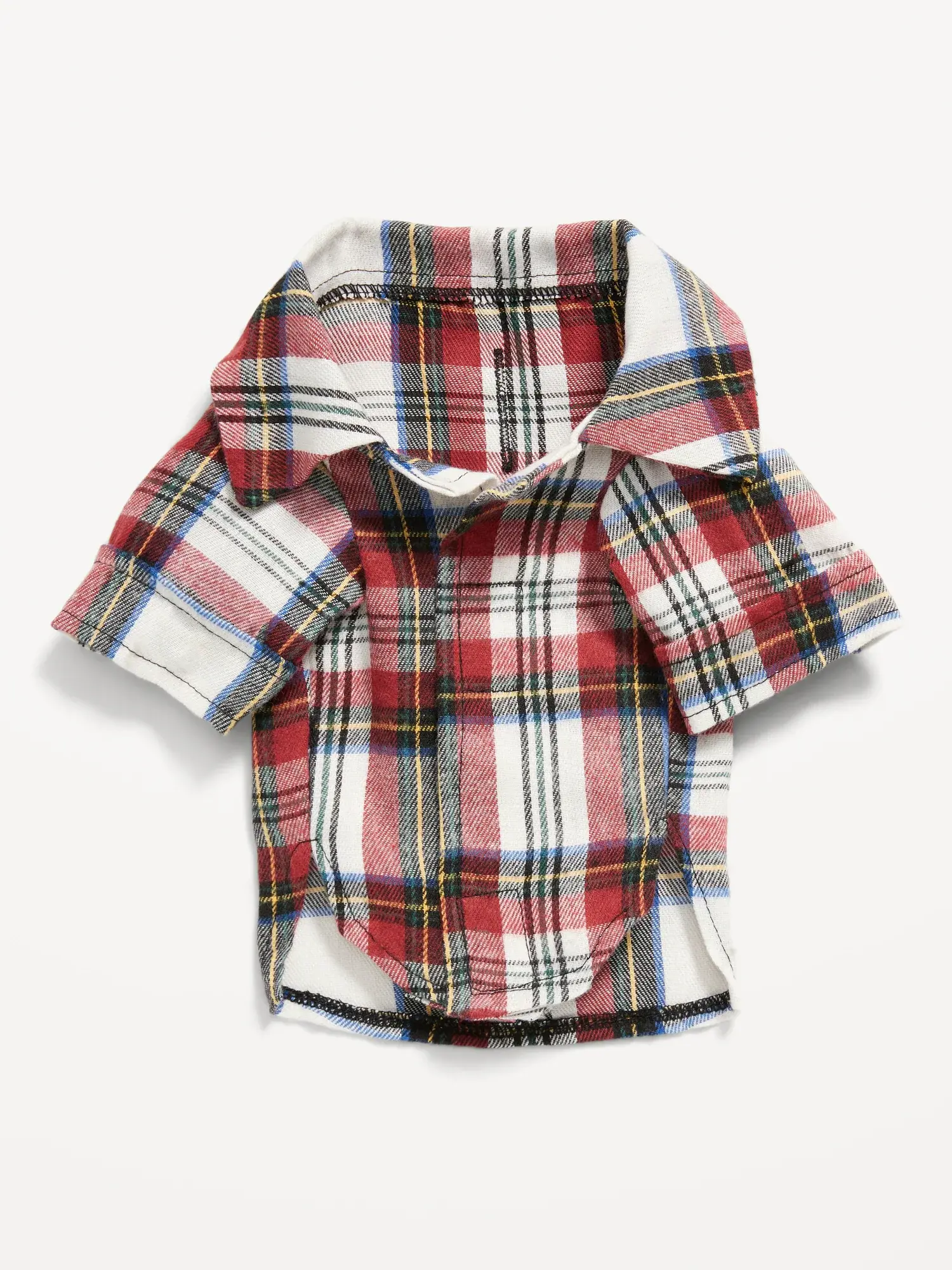 Old Navy Matching Print Flannel Shirt for Pets red. 1