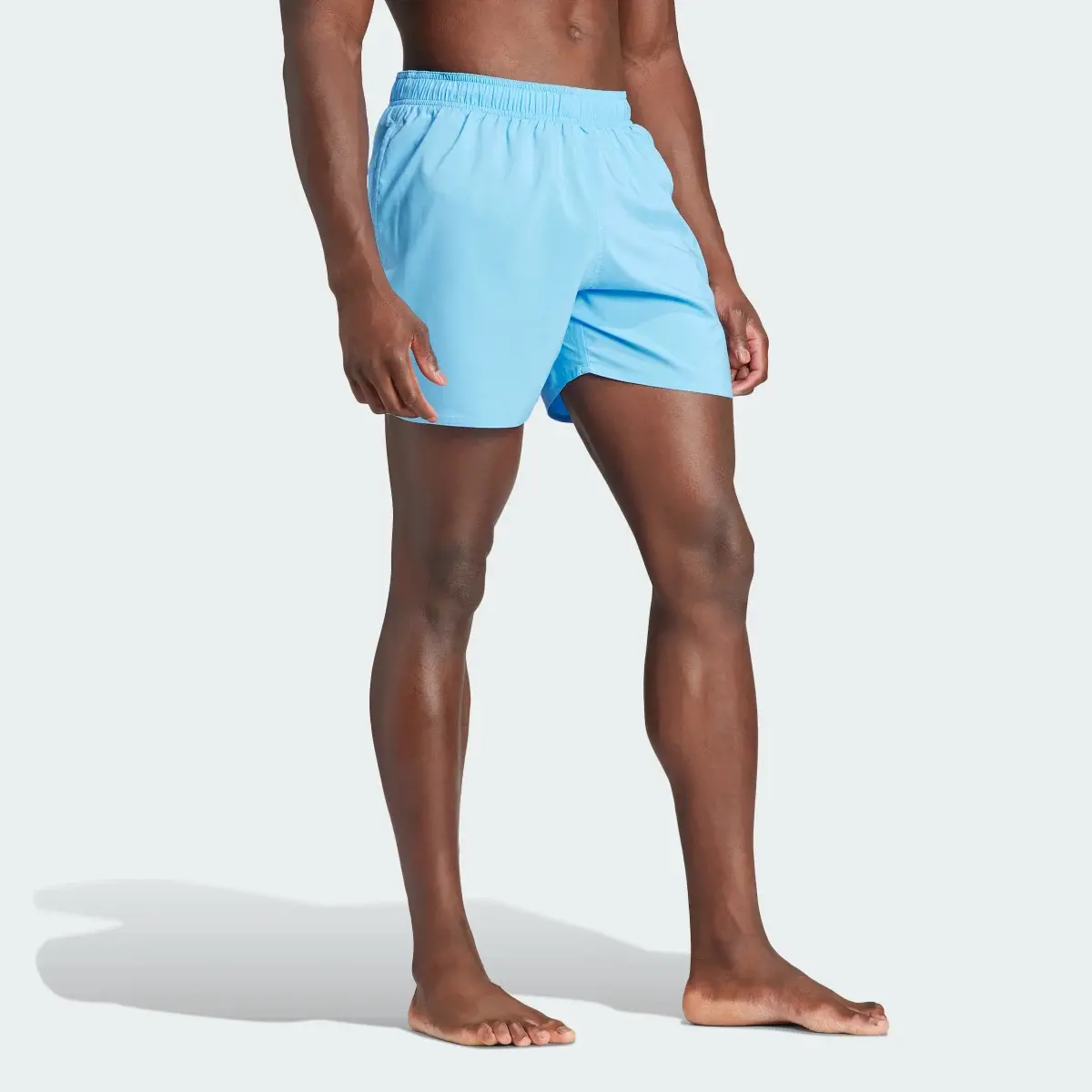 Adidas Solid CLX Short-Length Swim Shorts. 3