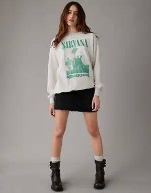 Oversized Nirvana Graphic Sweatshirt