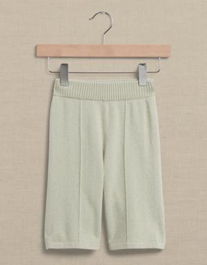 Luna Cashmere Wide-Leg Pant for Baby + Toddler green