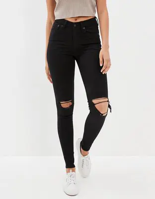 American Eagle Next Level Ripped High V-Rise Jegging. 1