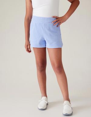 Girl Jump In Terry Short blue