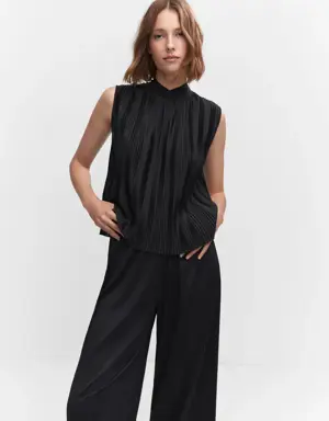 Pleated bow top