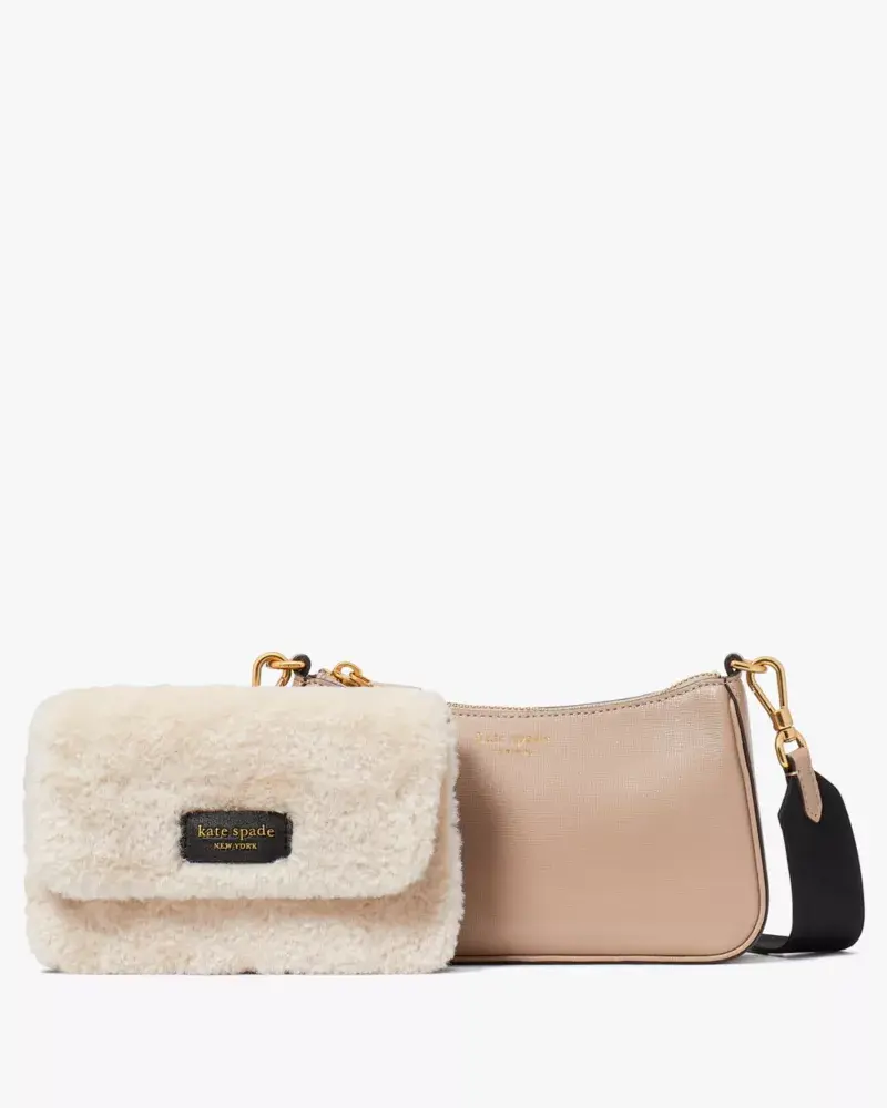 Kate Spade Double Up Faux Shearling Crossbody. 3