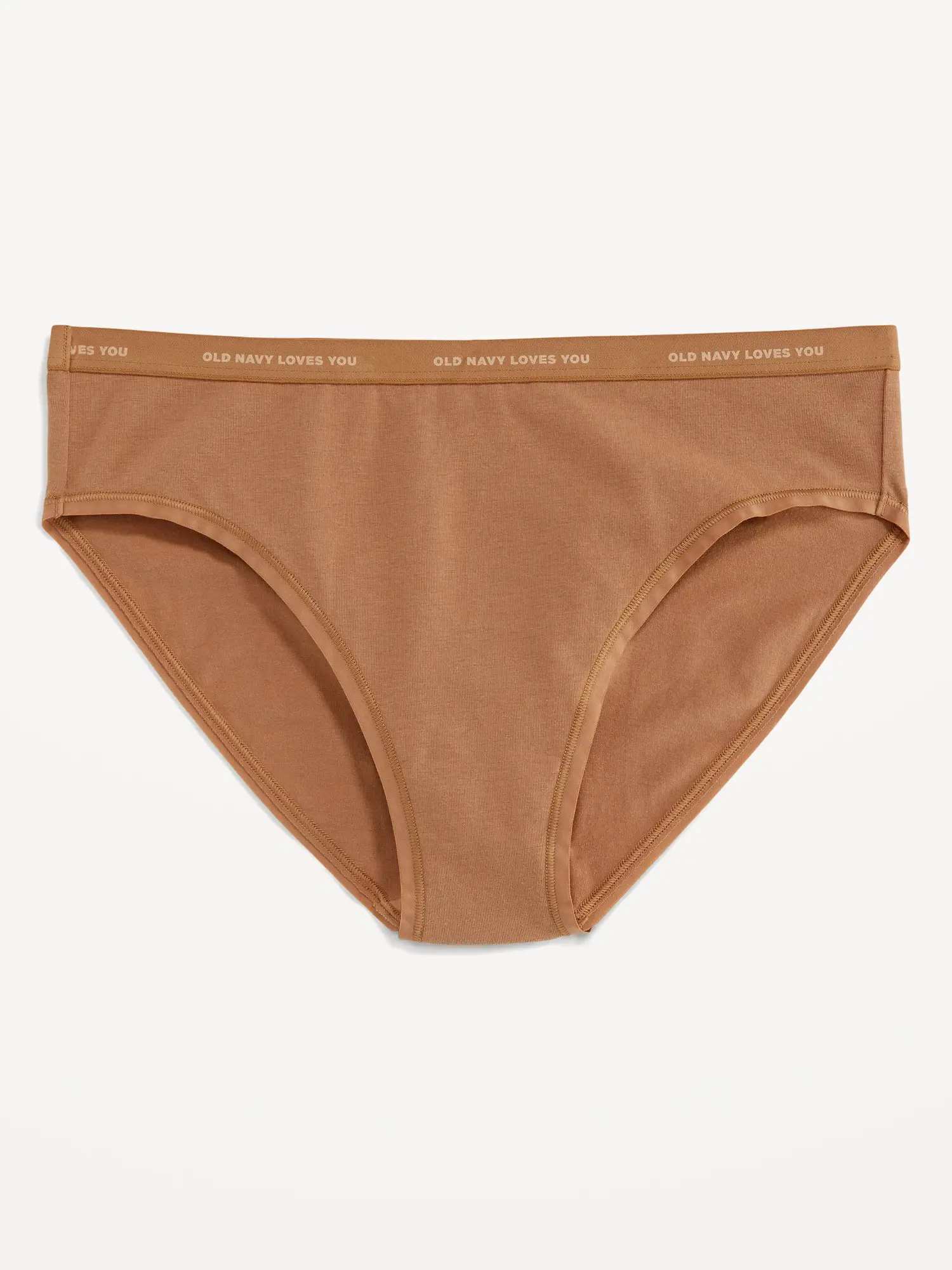 Old Navy High-Waisted Logo Graphic Classic Bikini Underwear for Women brown. 1