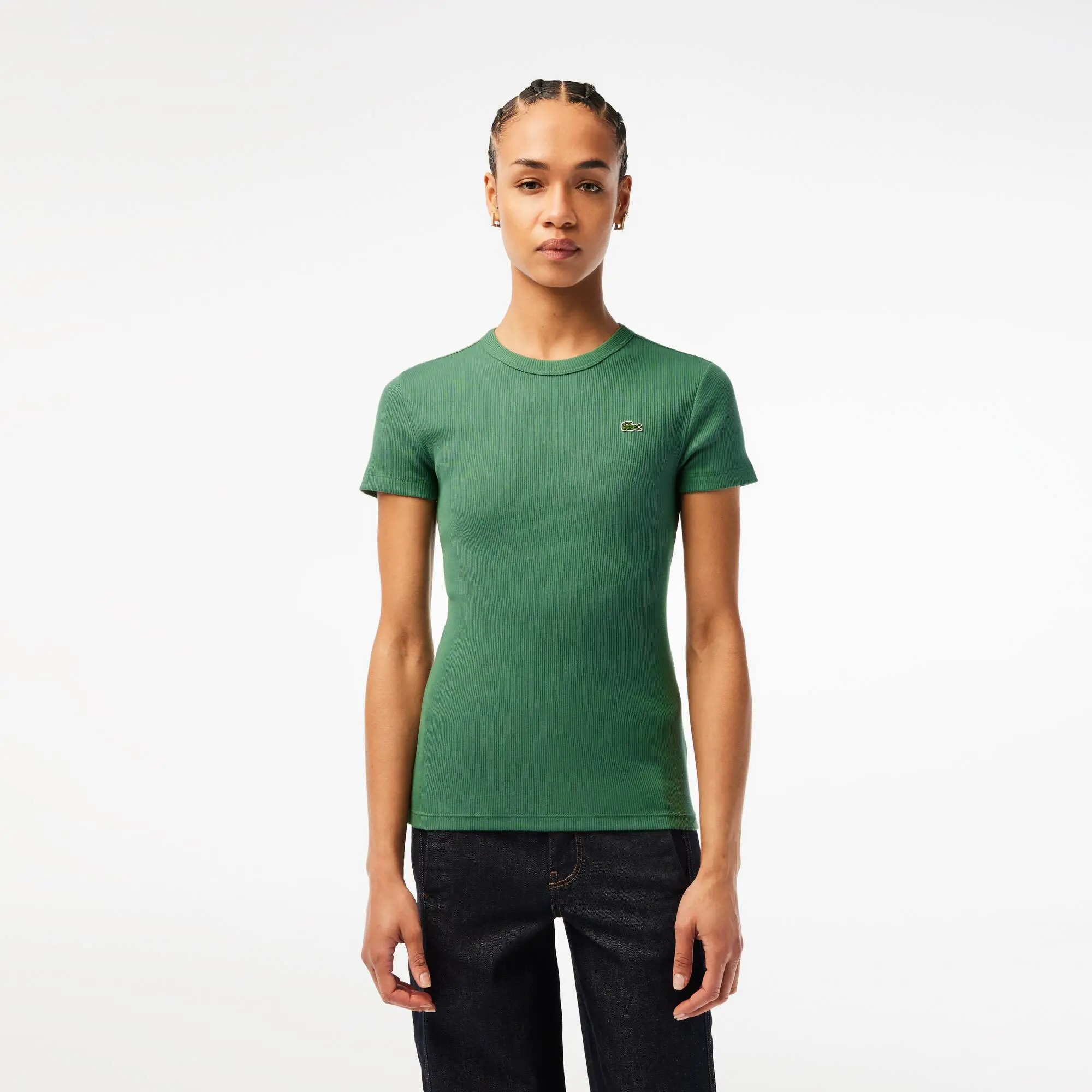 Lacoste T-shirt femme Lacoste slim fit en coton biologique. 1