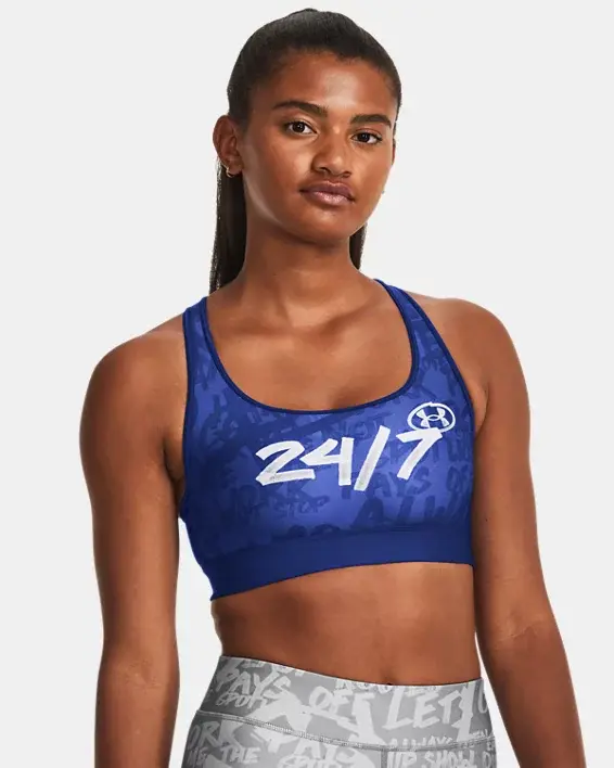 Under Armour Women's Armour® Mid Message Sports Bra. 1