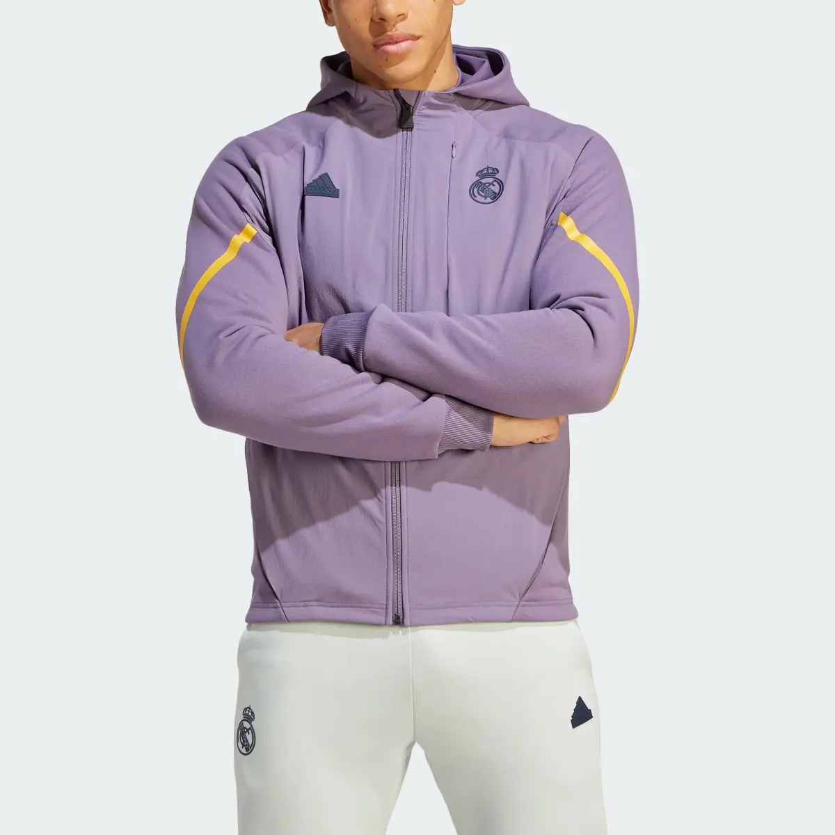 Adidas Real Madrid Designed for Gameday Full-Zip Kapüşonlu Üst. 1
