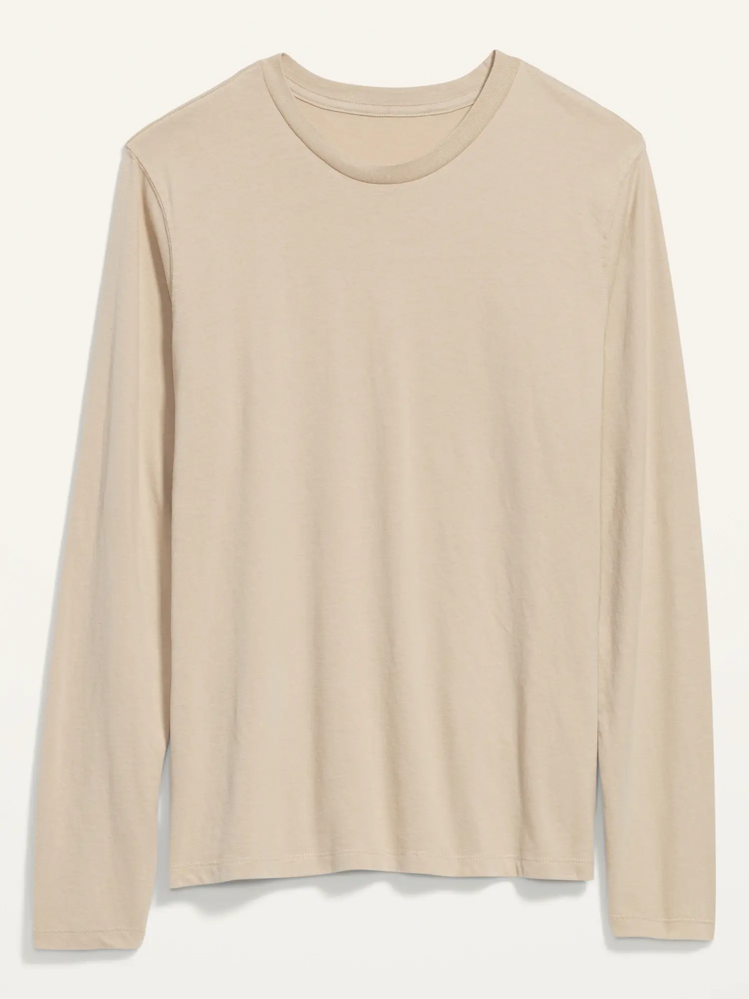 Old Navy Soft-Washed Crew-Neck Long-Sleeve T-Shirt beige. 1