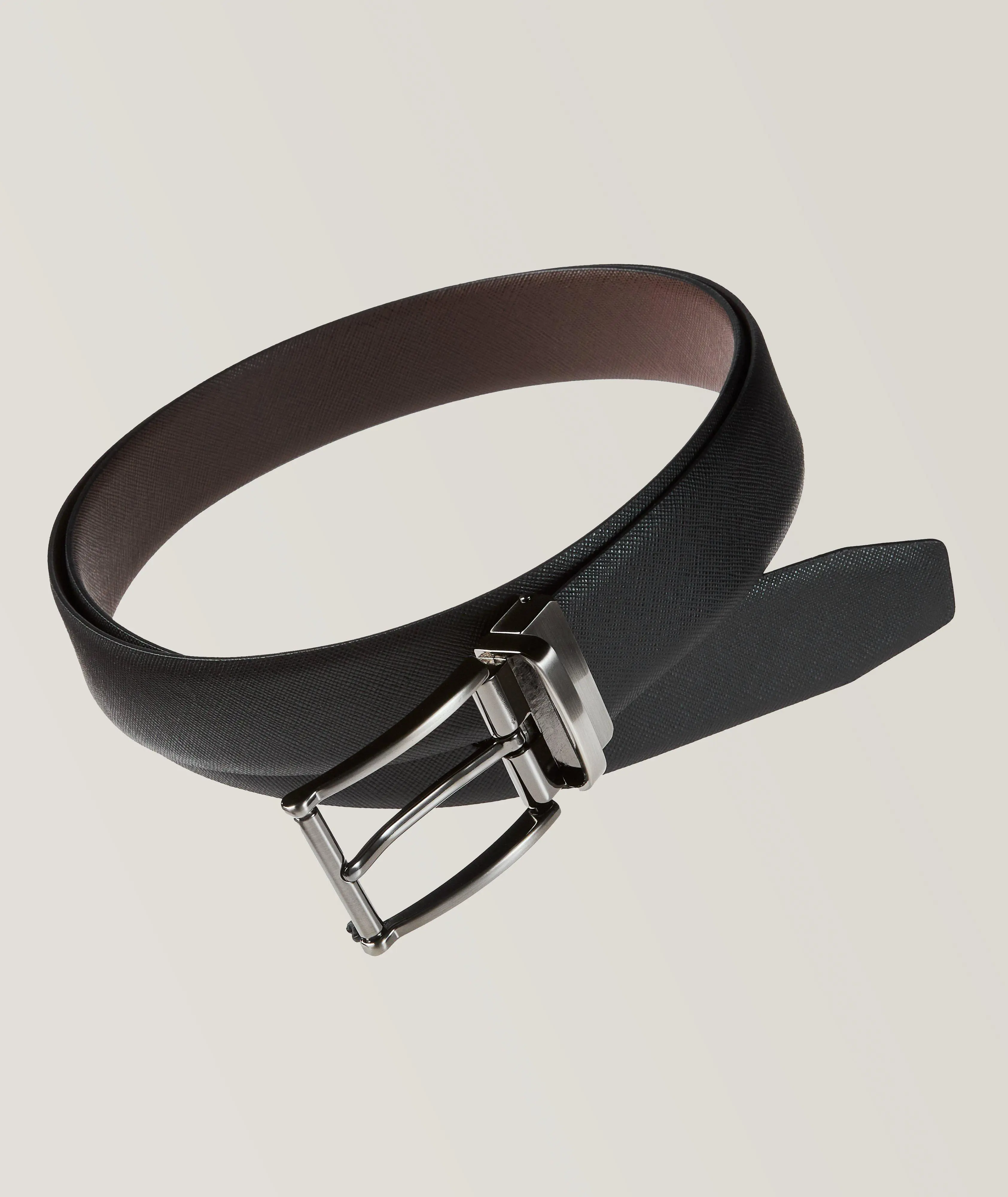 Harry Rosen Reversible Saffiano Leather Dress Belt. 1