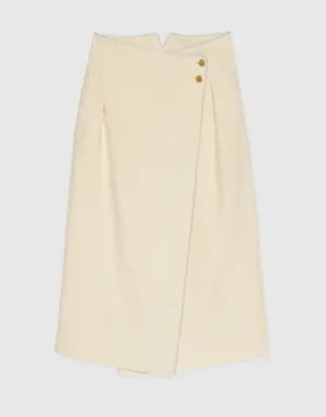 Canvas linen skirt