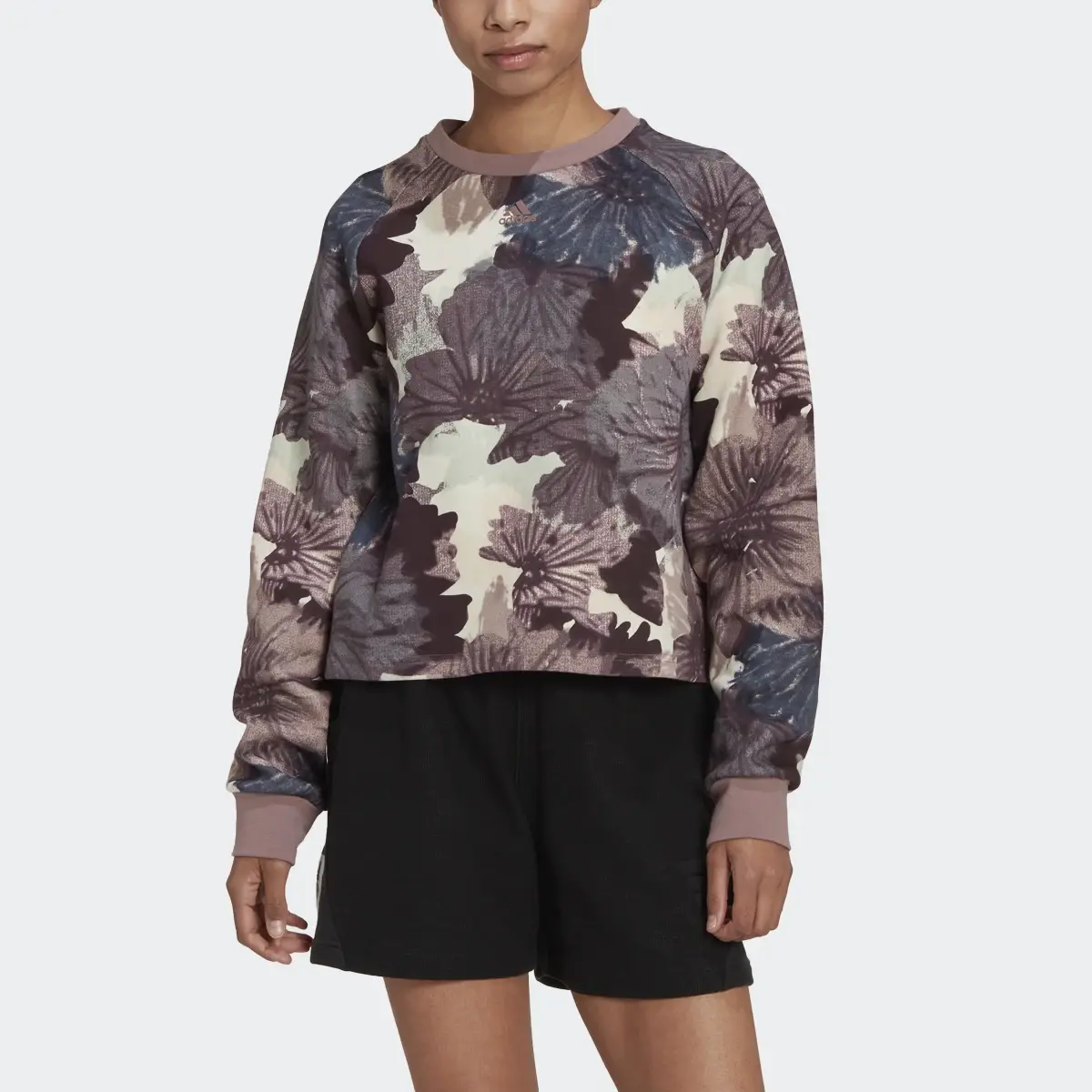 Adidas Allover Print Sweatshirt. 1