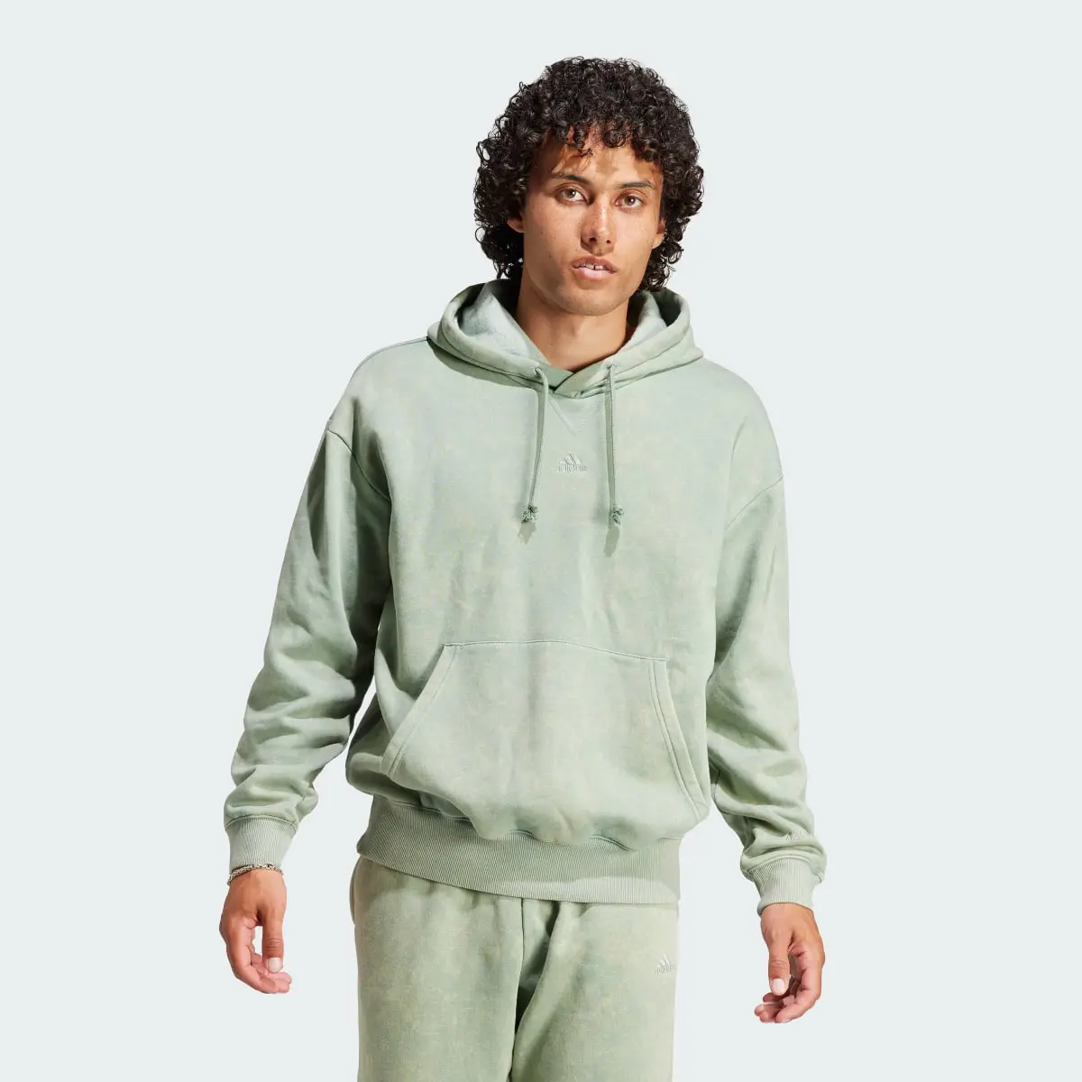 Adidas ALL SZN Garment-Wash Hoodie. 2