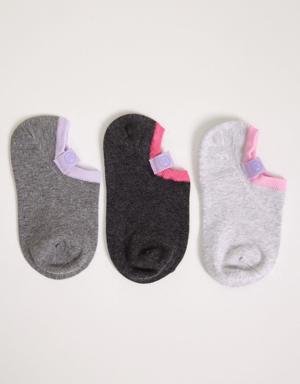 3 lü Paket Melange Kadın Patik Çorap