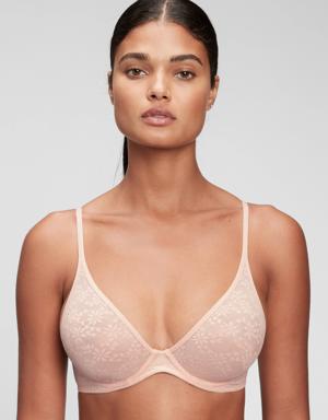 Bare Natural Lace Plunge Bra pink