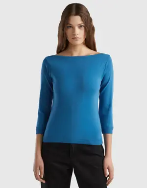 100% cotton boat neck sweater