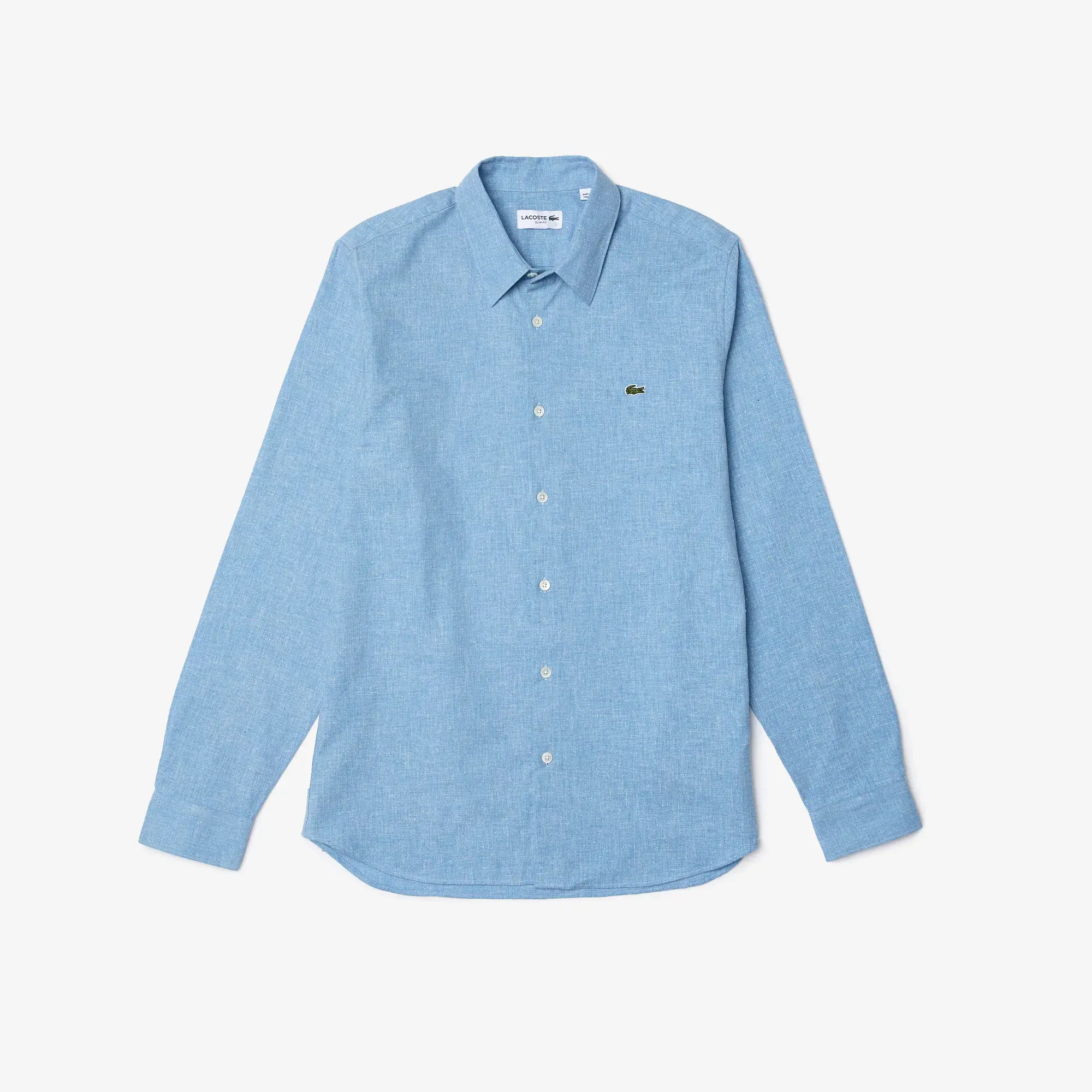 Lacoste Men's Slim Fit Cotton Chambray Shirt. 2 Lacoste Men's Slim Fit Cotton Chambray Shirt. 2